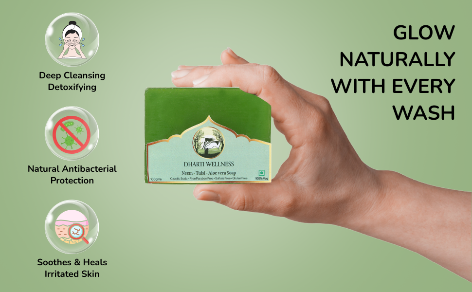 Neem and Tulsi Aloe Vera Soap