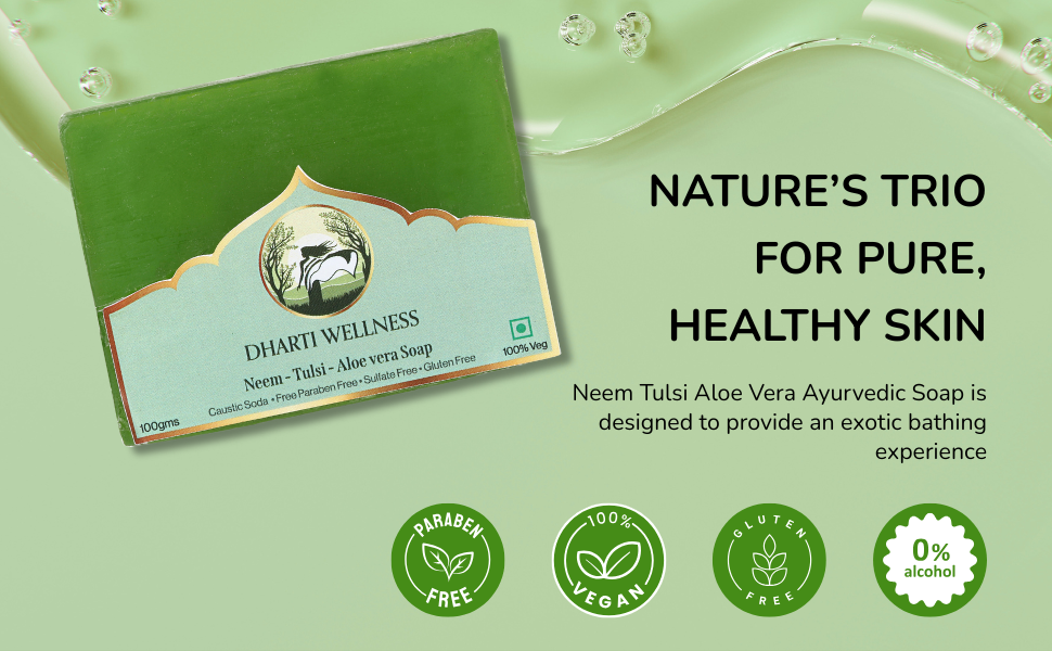 Neem and Tulsi Aloe Vera Soap