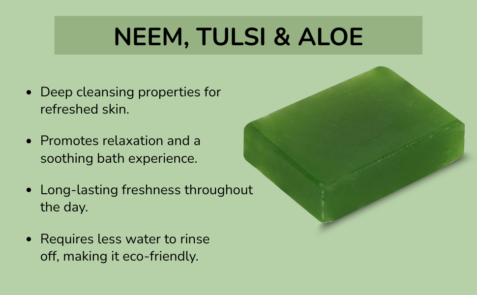 Neem and Tulsi Aloe Vera Soap
