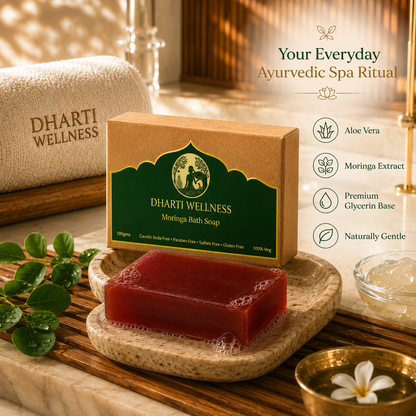 Moringa Bath Soap -  | Organic | Natural | Caustic - Soda Free | Dry Itchy Skin | Hydrating | Stress Relief