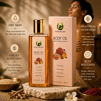 Dharti Abhyanga Tailam - Ayurvedically Brightening and Nourishing Every Day Oil