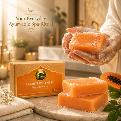 Papaya Bath Soap -  Organic | Natural | Caustic - Soda Free | For Dry - Skin | Nourishing | Brightening | Glow