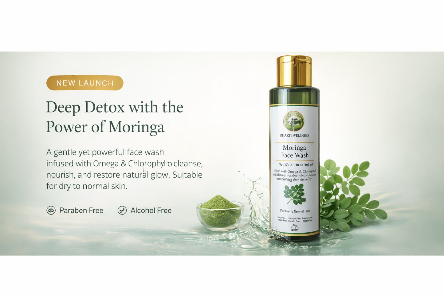 Moringa Face Wash | Deep Detox | Gentle Nourishment | Natural Glow