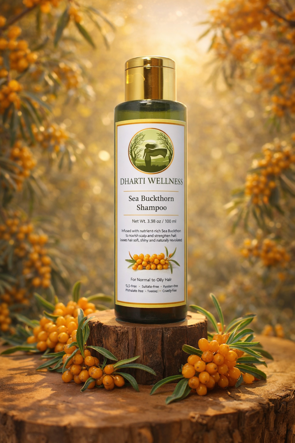 Sea Buckthorn Shampoo | Improves Scalp health | De-Tangle | Conditioning | Sulphate Free | Paraben - Free