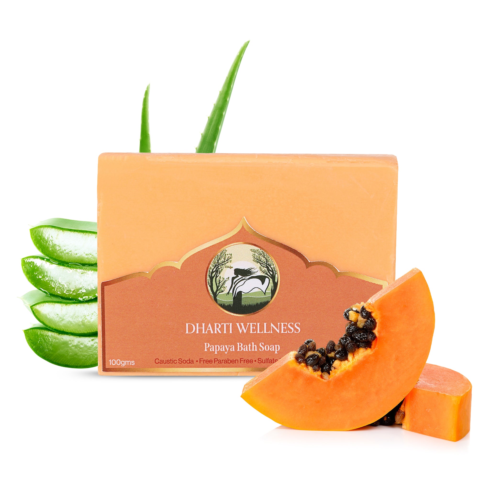 Papaya Bath Soap -  Organic | Natural | Caustic - Soda Free | For Dry - Skin | Nourishing | Brightening | Glow
